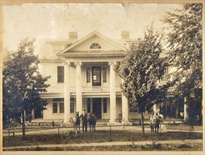 Family with Horses in Front of Home, Greensboro, North Carolina, USA, circa 1900