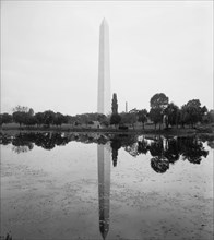 Washington Monument and Reflection, Washington DC, USA, Detroit Publishing Company, 1900