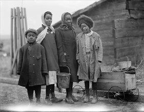 Four African-American Children, Portrait, Washington DC, USA, Harris & Ewing, 1911
