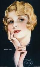Blonde Haired Woman, Portrait, Mutoscope Card, circa 1940