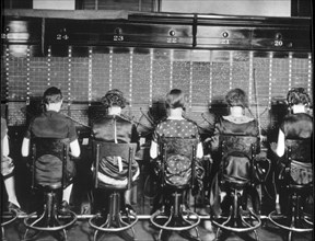 Women Telephone Switchboard Operators, circa 1918