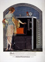 Women Looking into Radiator, American Radiator Company, Advertisement, circa 1921