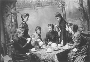 Group of Women at Tea Party, circa 1900