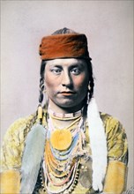 Big Medicine Man, Hand Colored Albumen Photograph, circa 1882