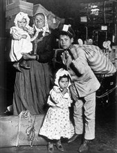 Immigrant Family, Ellis Island, New York, USA, circa 1905