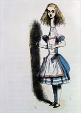 The Pool of Tears, Alice's Adventure in Wonderland by Lewis Carroll, Hand-Colored Illustration by John Tenniel, 1865