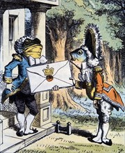 Pig and Pepper, Alice's Adventure in Wonderland by Lewis Carroll, Hand-Colored Illustration by John Tenniel, circa 1865