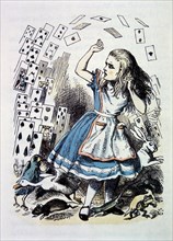 Alice's Evidence, Alice and the Playing Cards, Alice's Adventure in Wonderland by Lewis Carroll, Hand-Colored Illustration by John Tenniel, circa 1865