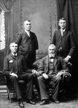 Four Gentlemen, Loomis Brothers, Portrait, Clinton, Iowa, USA, circa 1900