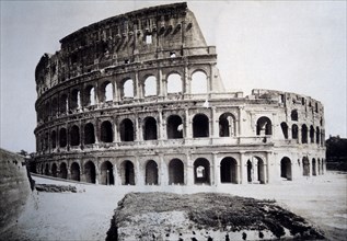 Colosseum, Rome, Italy, Albumen Photograph, circa 1880