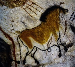 Cave Painting of Chinese Horse, Lascaux, France