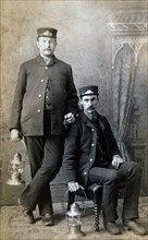 Two Railroad Conductors, Hillsboro, Ohio, USA, Albumen Photograph, circa 1870