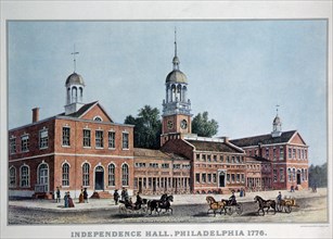 Independence Hall, Philadelphia, Pennsylvania, USA, Currier & Ives