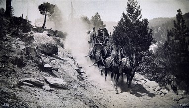 Stagecoach, Yosemite Valley, California, USA, circa 1880