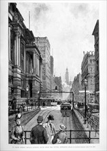 Trolley Cars on LaSalle Street, Chicago, Illinois, USA, circa 1890