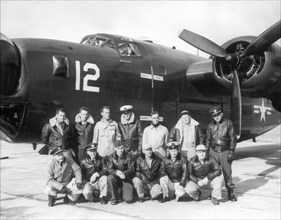Crew of USA P4Y-1P Aircraft, Goose Bay, Labrador, Canada, Official U.S. Navy Photograph, 1952