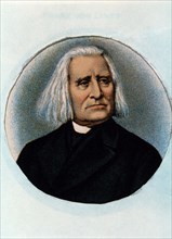 Franz Liszt (1811-1886), Hungarian Composer, Portrait, Lithograph