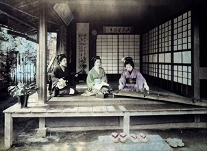 Three Japanese Musicians, 1880