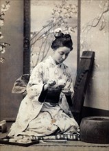 Japanese Woman Pouring Tea, 1890