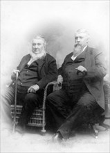 Two Elderly Men Seated, Portrait, circa 1900