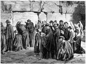 The Wailing Wall, Jerusalem, Engraving, 1890