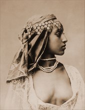 Egyptian Woman, Cairo, Egypt, Albumen Photograph, circa 1870