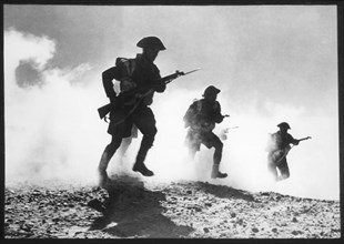 Battle of El Alamein, Advancing Soldiers of General Montgomery's 8th Army, 1942