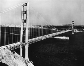 Golden Gate Bridge, San Francisco, California, USA, 1950