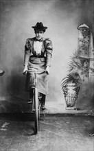 Woman on Bicycle, Chicago, Illinois, USA, 1890
