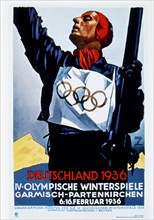 Fourth Olympic Winter Games, Garmisch-Partenkirchen, Germany, Poster, 1936