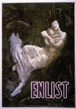 Enlist, World War I Recruitment Poster, USA, 1917