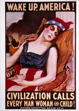Wake Up America!, World War I Recruiting Poster, 1918