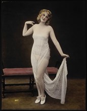 Nude Woman Draped in Sheer Fabric, Portrait, 1927