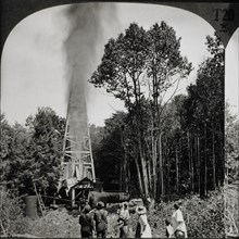 Oil Well, Pennsylvania, USA, Single Image of Stereo Card,1905