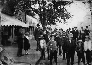 Crowd in Street, USA, circa 1900