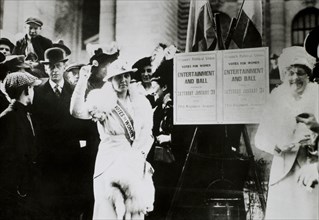 Women's Political Union Suffragist, USA, circa 1917