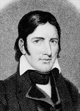 Davey Crockett (1786-1836) American Frontiersman and Congressman, Died at the Alamo, Portrait
