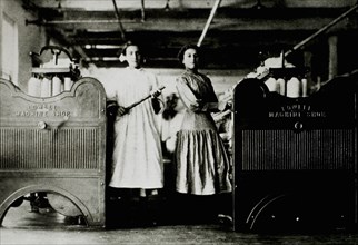 Two Young Girl Workers in Mill, 1910