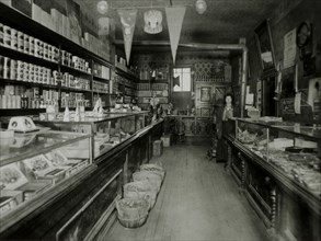 Grocer and Grocery Store, USA, circa 1910