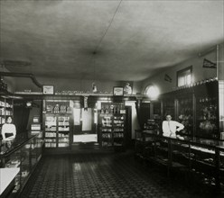 Two Employees in Drug Store, USA, circa 1900