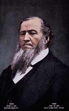 Brigham Young (1801-1877), American Leader in the Latter Day Saint Movement and Settler of Western United States, Portrait