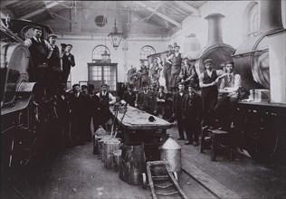 Railroad Locomotive Workers, Portrait, circa 1910