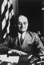 Harry S. Truman (1884-1972), 33rd President of the United States of America, Portrait, 1945