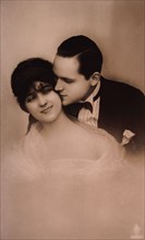 Romantic Couple in Formal Attire, Portrait, circa 1928
