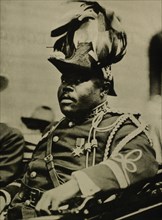 Marcus Garvey (1887-1940), Jamaican-Born Activist, Political Leader and Proponent of Black Nationalism and Pan-Africanism Movements, Riding in Car at U.N.I.A. Parade, New York City, USA, circa 1920's