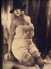 French Female Lingerie Model, circa 1915