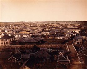 Urban Cityscape, Yokohama, Japan, circa 1870