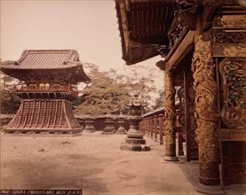 Shiba Chokugakumon, Buddhist Temple, Japan, circa 1880