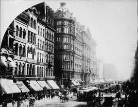 Street Scene, State Street, Chicago, Illinois, USA, circa 1890