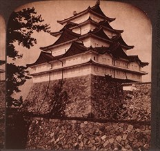 Medieval Royal Castle, Nagoya, Japan, Single Image of Stereo Card, circa 1896